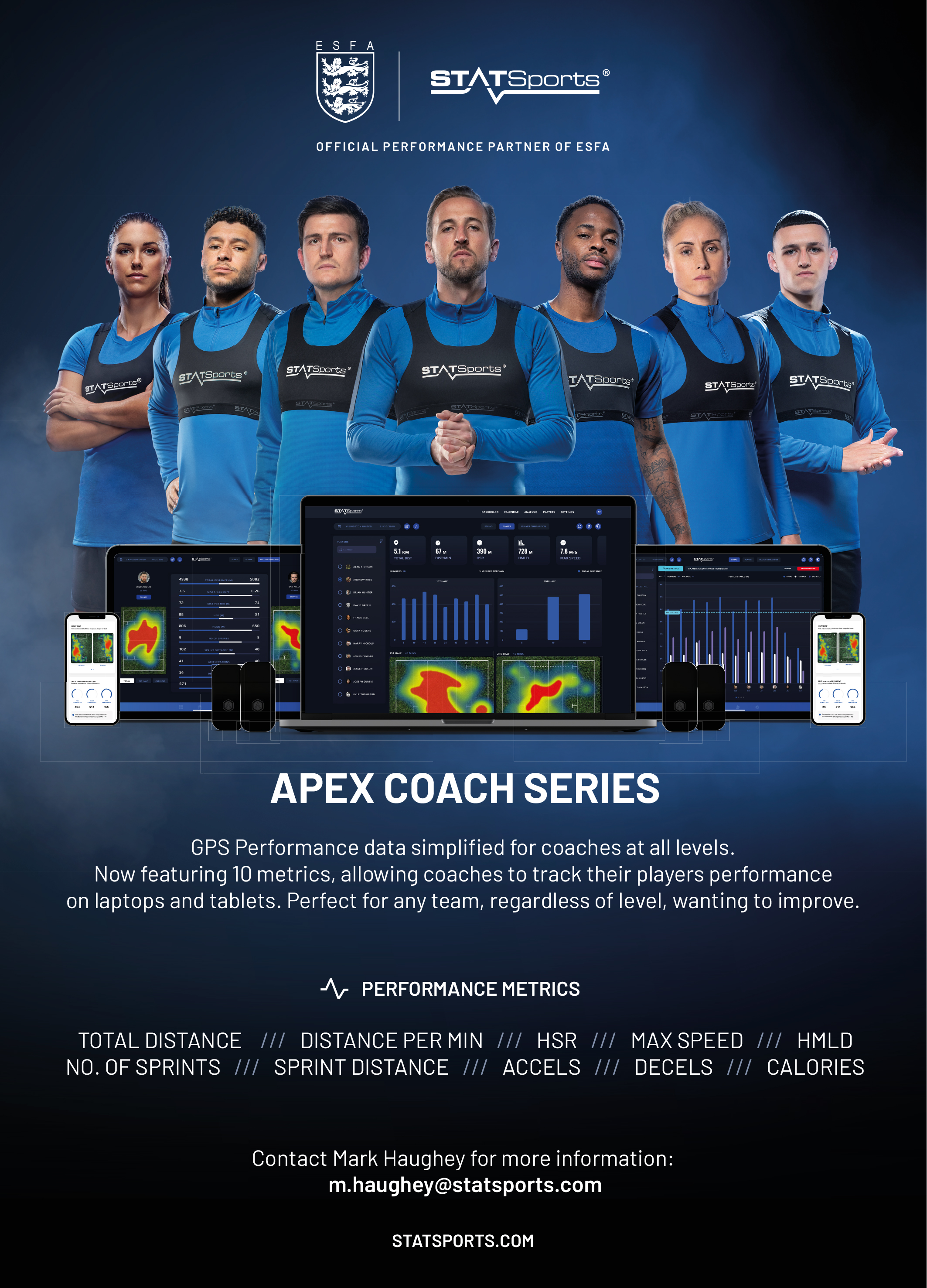 STATSports APEX Athlete Series GPS Soccer Activity Tracker Stat Sports  Footba
